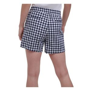 Blue gingham Check Plus size shorts Vacation